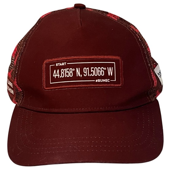 Eau Claire Marathon Adjustable Maroon Trucker Hat - Picture 1 of 14
